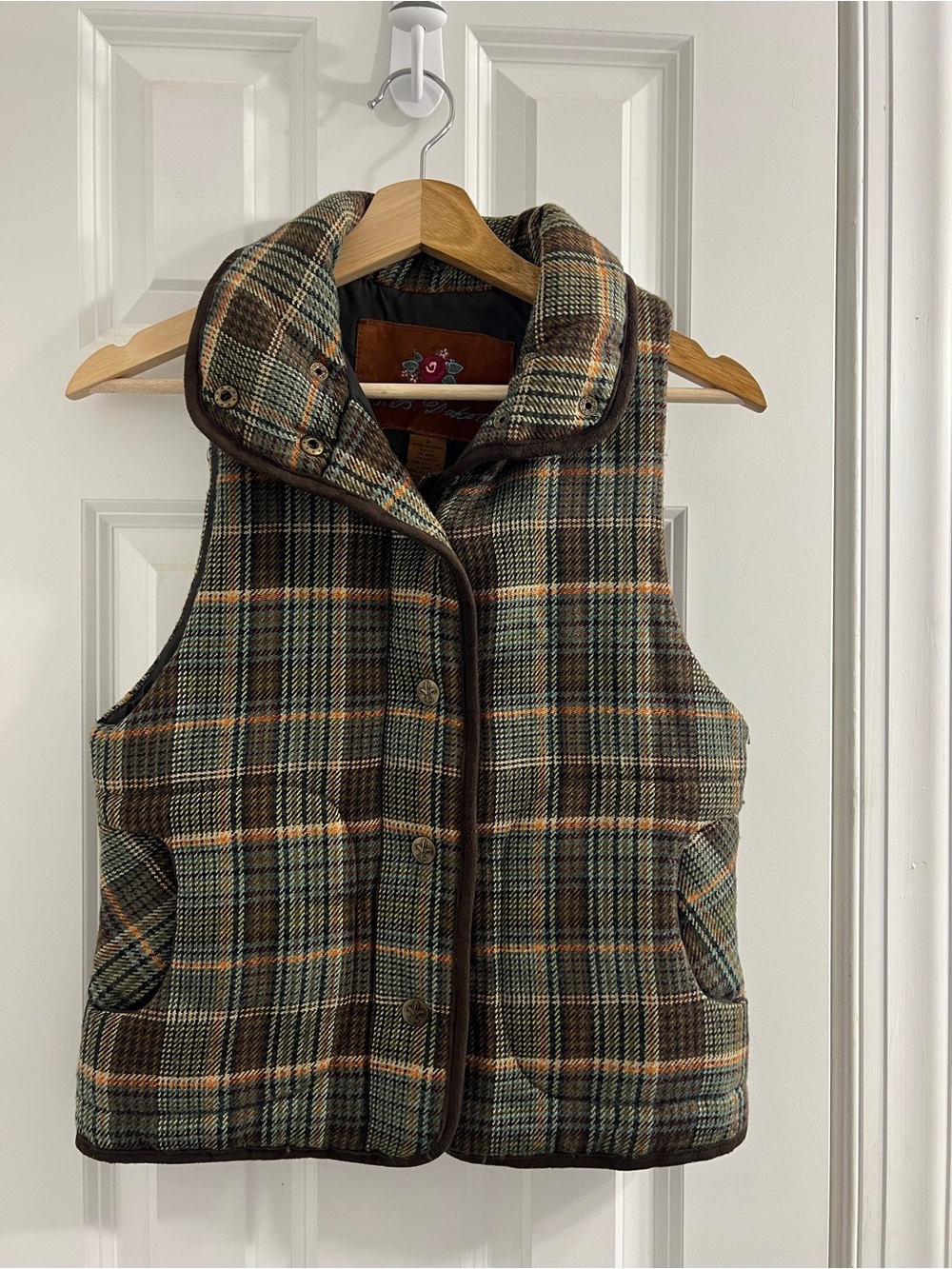 BB Dakota Classic Academia Plaid Quilted Vest- XS/S - Picture 2 of 15